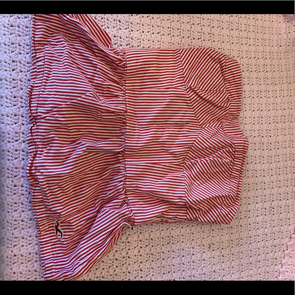 Red and white striped tube top. ❤️😍 hollister